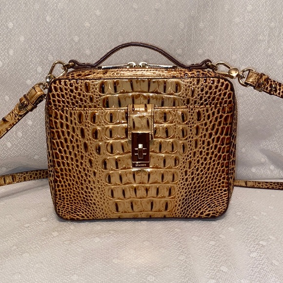 *SOLD*BRAHMIN Evie Toasted Melbourne Croc Embossed - Picture 2 of 15